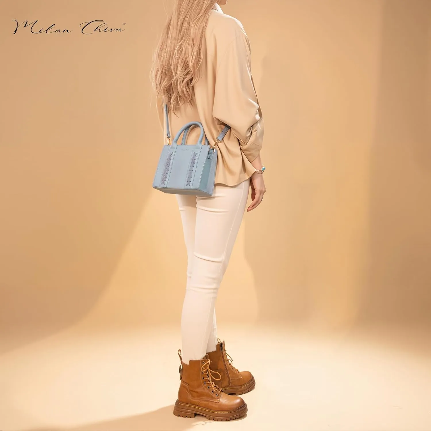 Milan Chiva Mini Satchel Purse for Women Cute Small Handbag Elegant Top Handle Purse with Adjustable Strap