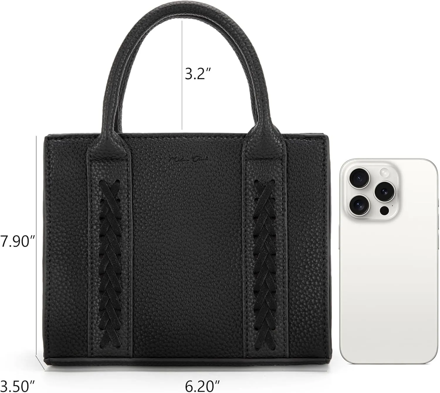 Milan Chiva Mini Satchel Purse for Women Cute Small Handbag Elegant Top Handle Purse with Adjustable Strap