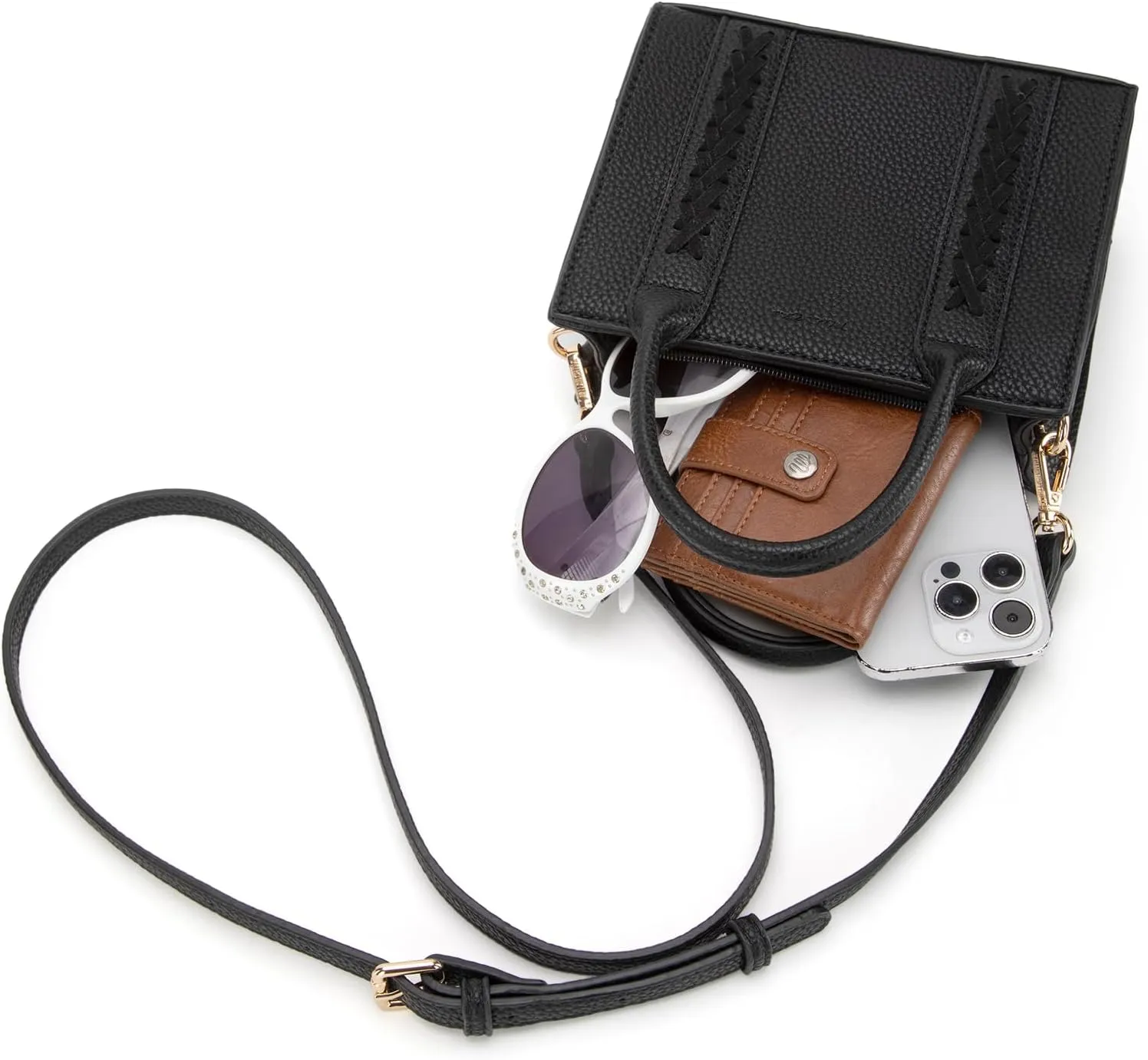 Milan Chiva Mini Satchel Purse for Women Cute Small Handbag Elegant Top Handle Purse with Adjustable Strap