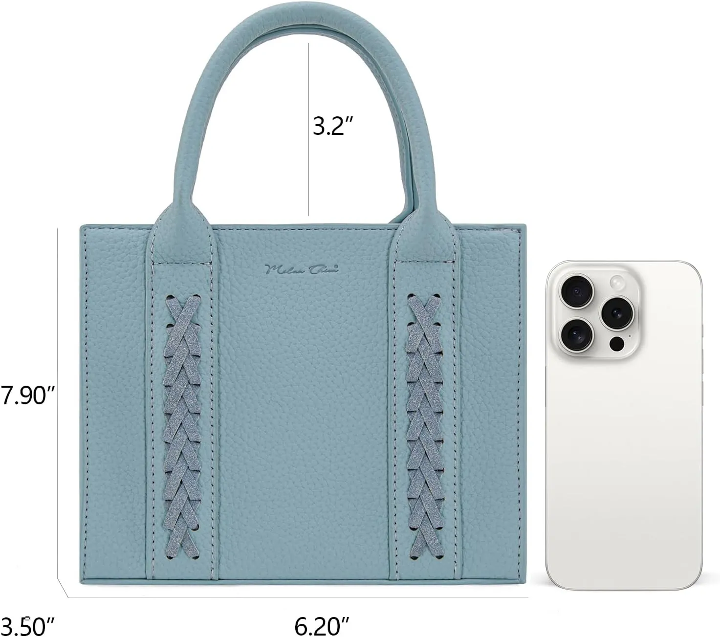 Milan Chiva Mini Satchel Purse for Women Cute Small Handbag Elegant Top Handle Purse with Adjustable Strap