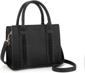 Milan Chiva Mini Satchel Purse for Women Cute Small Handbag Elegant Top Handle Purse with Adjustable Strap