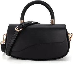 Milan Chiva Small Elegant Top Handle Purses for Women Mini Flap Cute Crossbody Purse