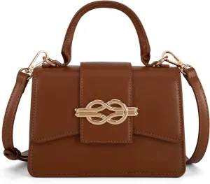 Milan Chiva Small Top Handle Purses for Women Mini Satchel Crossbody Bag Elegant Square Bag