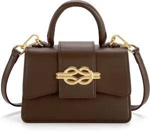 Milan Chiva Small Top Handle Purses for Women Mini Satchel Crossbody Bag Elegant Square Bag