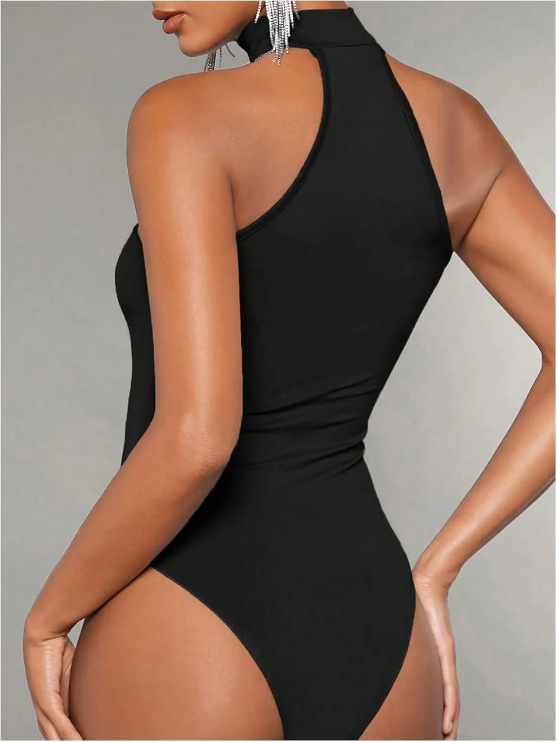 Milumia Women's Strapless Sleeveless Halter Neck Tube Top Sexy Elegant Bodysuits