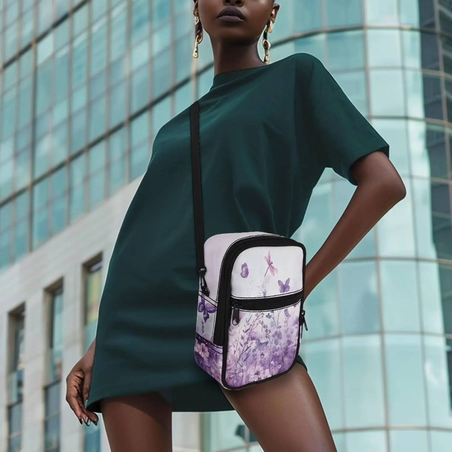 Mini Crossbody Shoulder Sling Bag Multi-Function Travel Pouch Bag Lightweight Stylish Cellphone Purse Wallet