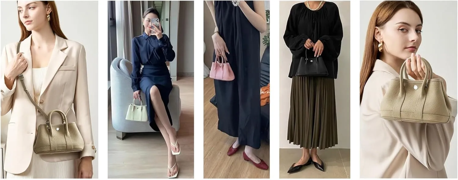 Mini Leather Shoulder Bag for Women, Small Trendy Top Handle Crossbody Bag Purses For Daily Banquet Commuting