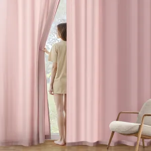 MIULEE Baby Pink Privacy Sheer Curtains That Let Light in 84 Inches Long Non-See-Through Semi Sheer Curtain Light Filtering Window Curtains Drapes for Living Room Bedroom 2 Panels Set