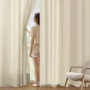 MIULEE Cream Beige Privacy Sheer Curtains That Let Light in 84 Inches Long Non-See-Through Semi Sheer Curtain Light Filtering Window Curtains Drapes for Living Room Bedroom 2 Panels Set 42 X 84