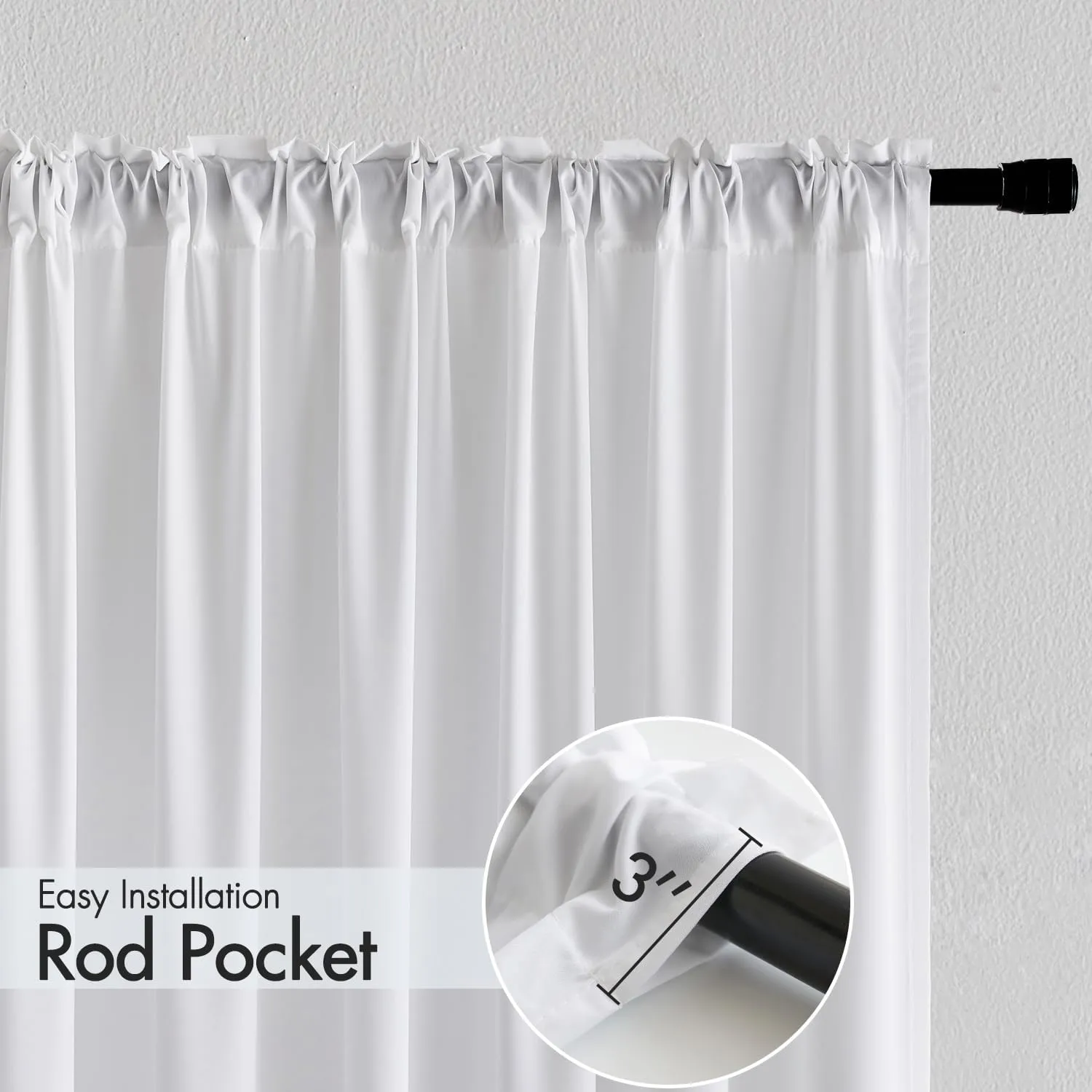 MIULEE White Privacy Sheer Curtains That Let Light in 84 Inches Long Non-See-Through Semi Sheer Curtains Light Filtering Window Curtains Drapes for Living Room Bedroom 2 Panels Set