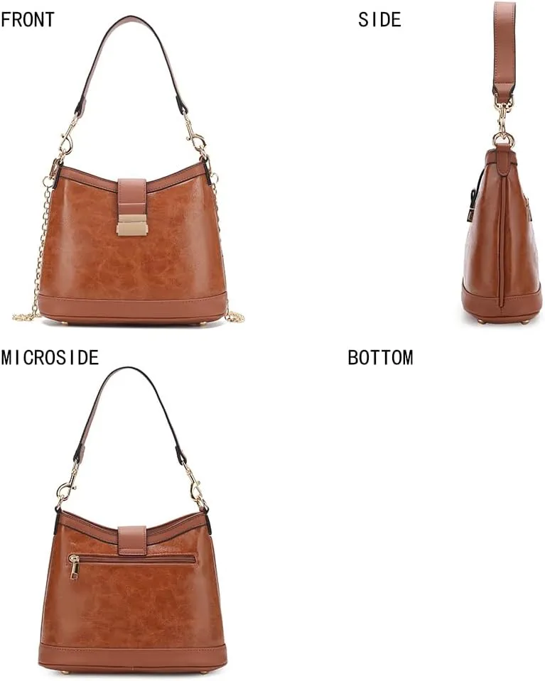 MKF Collection Shoulder Bag for Women, Vegan Leather Hobo Handbag Top-Handle Purse