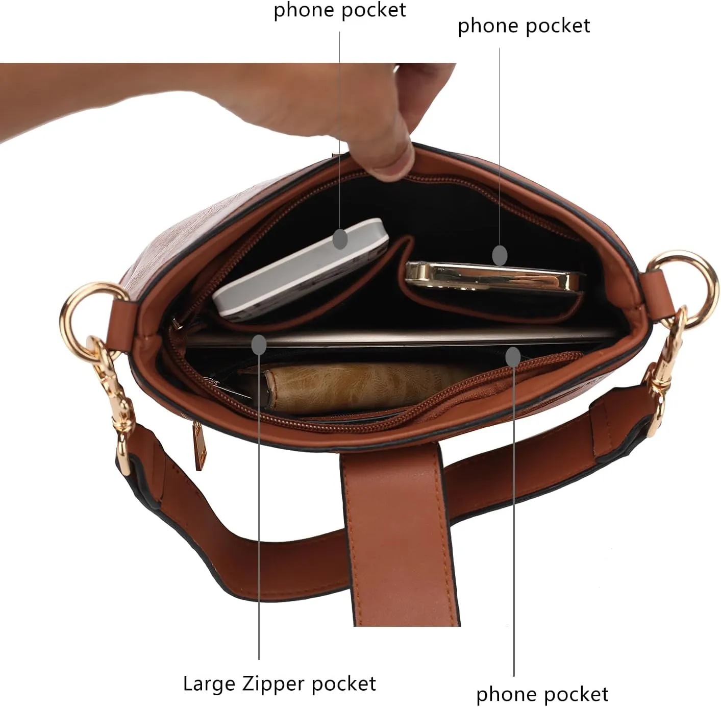 MKF Collection Shoulder Bag for Women, Vegan Leather Hobo Handbag Top-Handle Purse