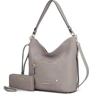 MKF Collection Shoulder Bag for Women, Vegan Leather Top-Handle Crossbody Bag Handbag Purse by Mia K