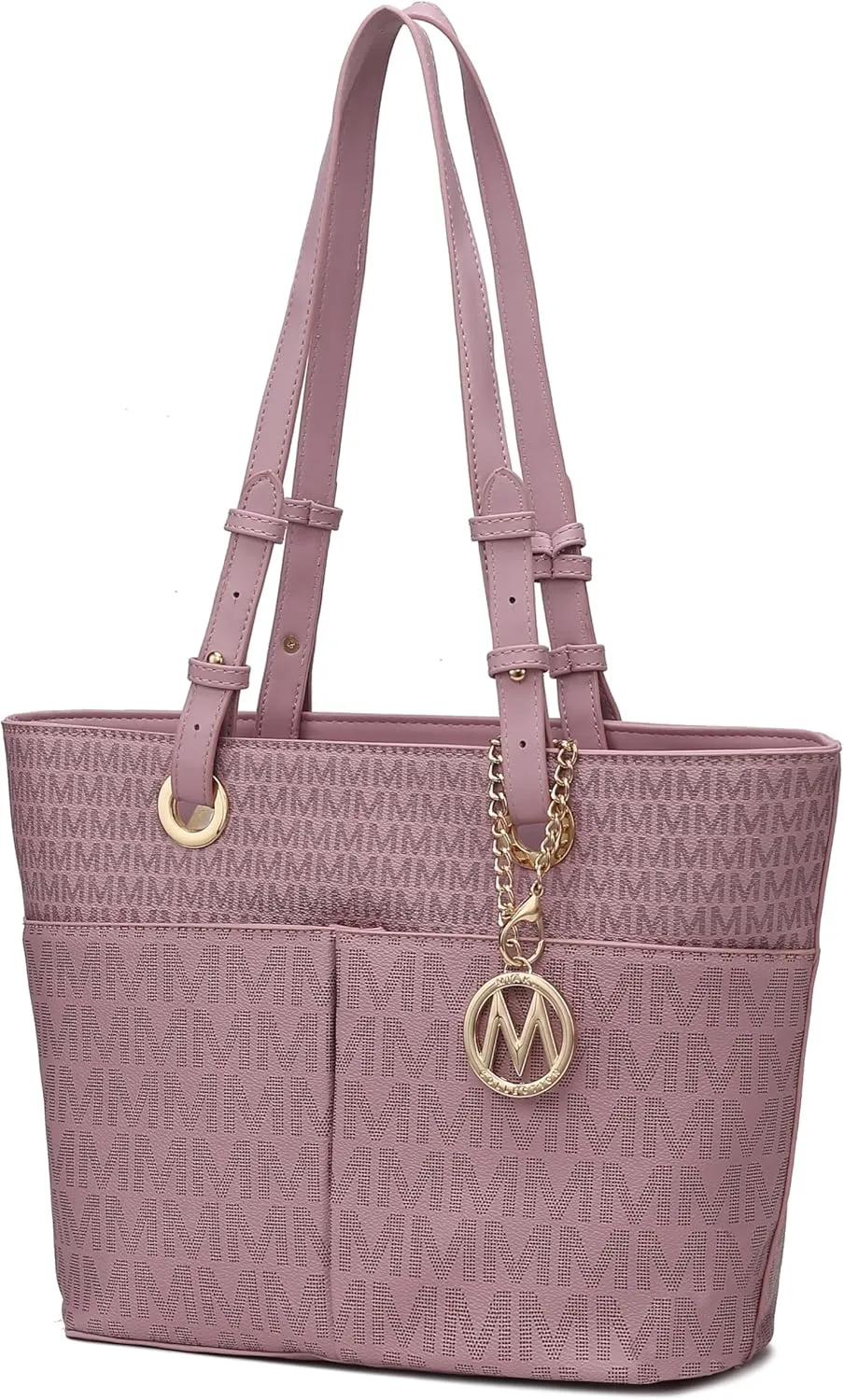 MKF Collection Tote Bag for Women, Signature Vegan Leather Pocketbook Shoulder bag Top-Handle Purse Tote Handbag