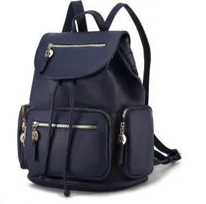 MKF Collection Women Backpack, Vegan Leather Top-Handle Handbag Ladies Daypack Bookbag by Mia k