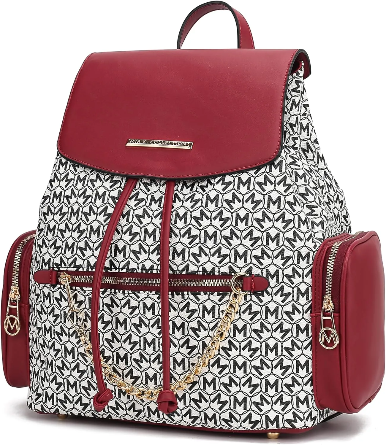 MKF Collection Women Backpack, Vegan Leather Top-Handle Handbag Ladies Daypack Bookbag by Mia k