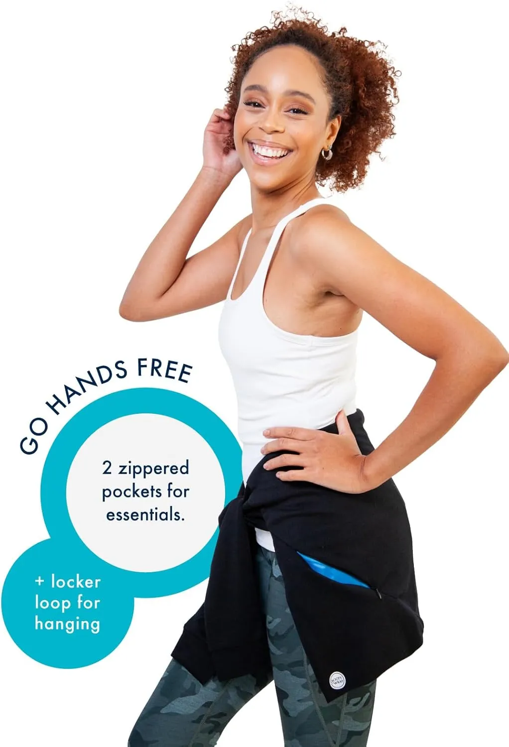 Modern Fanny Pack by Invisibelt - Slimming Wrap for Women with Zipped Pocket Storage to Carry Outdoor Essentials