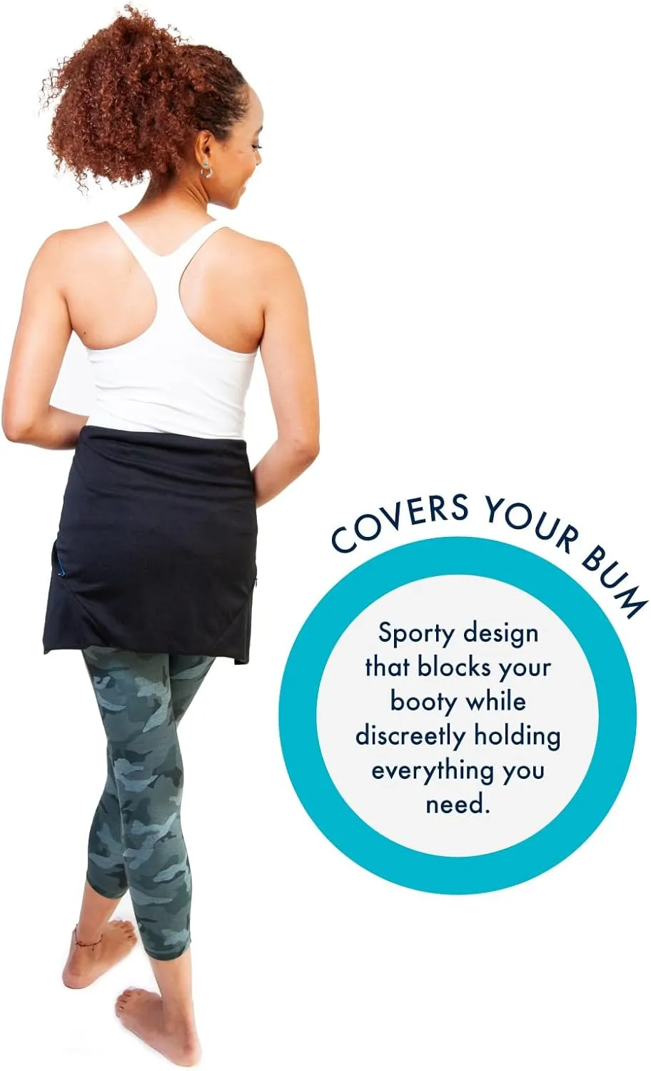 Modern Fanny Pack by Invisibelt - Slimming Wrap for Women with Zipped Pocket Storage to Carry Outdoor Essentials