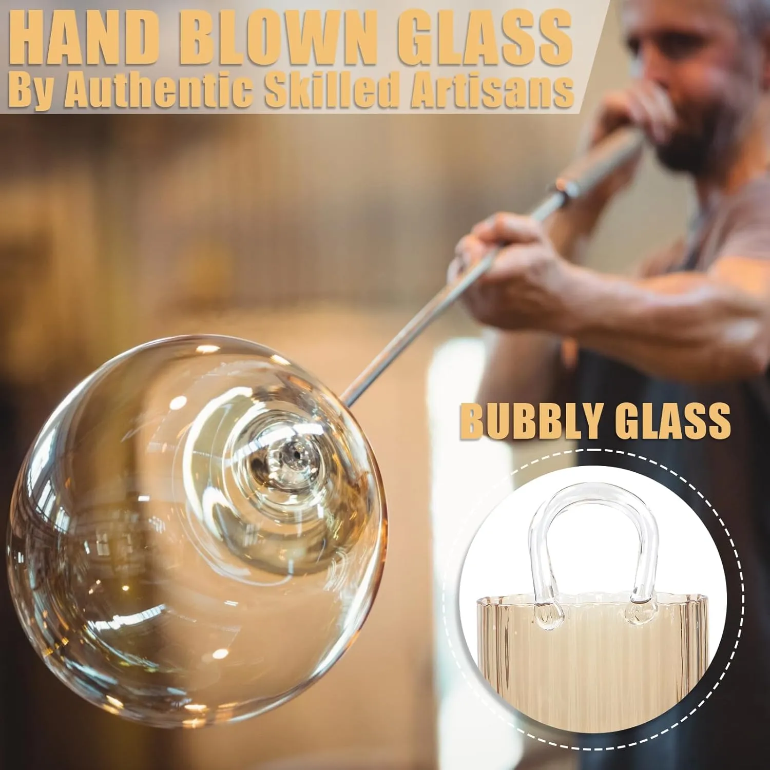 Modern Purse Vase for Flowers,Clear Amber Glass Bag Vases with Vertical Stripes for Home Decors .Elegant Purse Flower Vase for Centerpiece,Floral Arrangement.