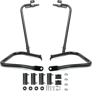 MoKitDora Touring Rear Saddlebag Bracket Guard Bars Compatible with 2014-up Harley Street Road Electra Glide Road King, Black