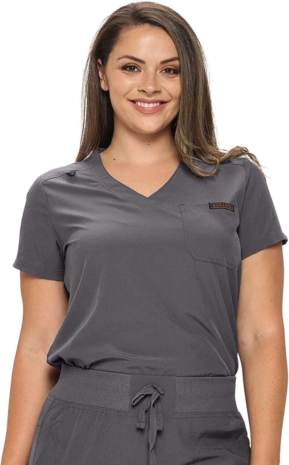 Monarch Uniforms Womens Scrub Top One Pocket Tuck in Scrub Top for Women