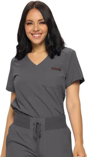 Monarch Uniforms Womens Scrub Top One Pocket Tuck in Scrub Top for Women