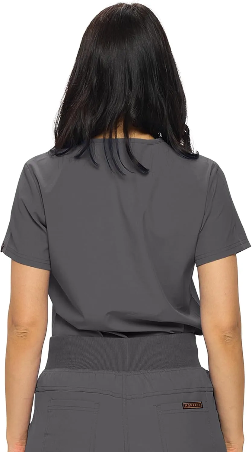 Monarch Uniforms Womens Scrub Top One Pocket Tuck in Scrub Top for Women