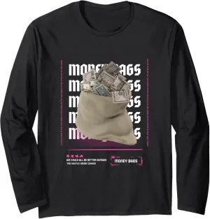 Money Bags Urban Streetwear Long Sleeve T-Shirt