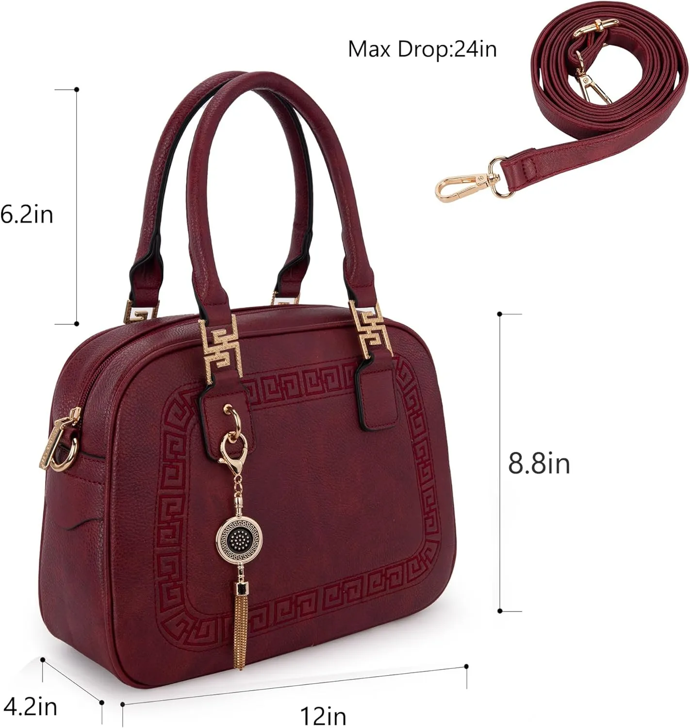 Montana West Small Top Handle Purse for Women Crossbody Satchel Handbag Barrel Bag