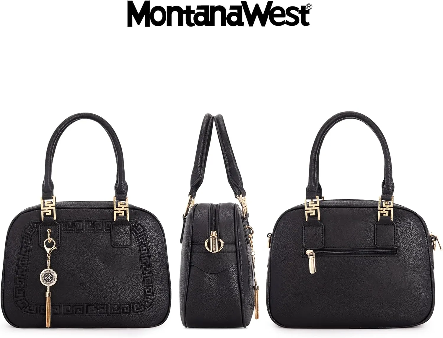 Montana West Small Top Handle Purse for Women Crossbody Satchel Handbag Barrel Bag