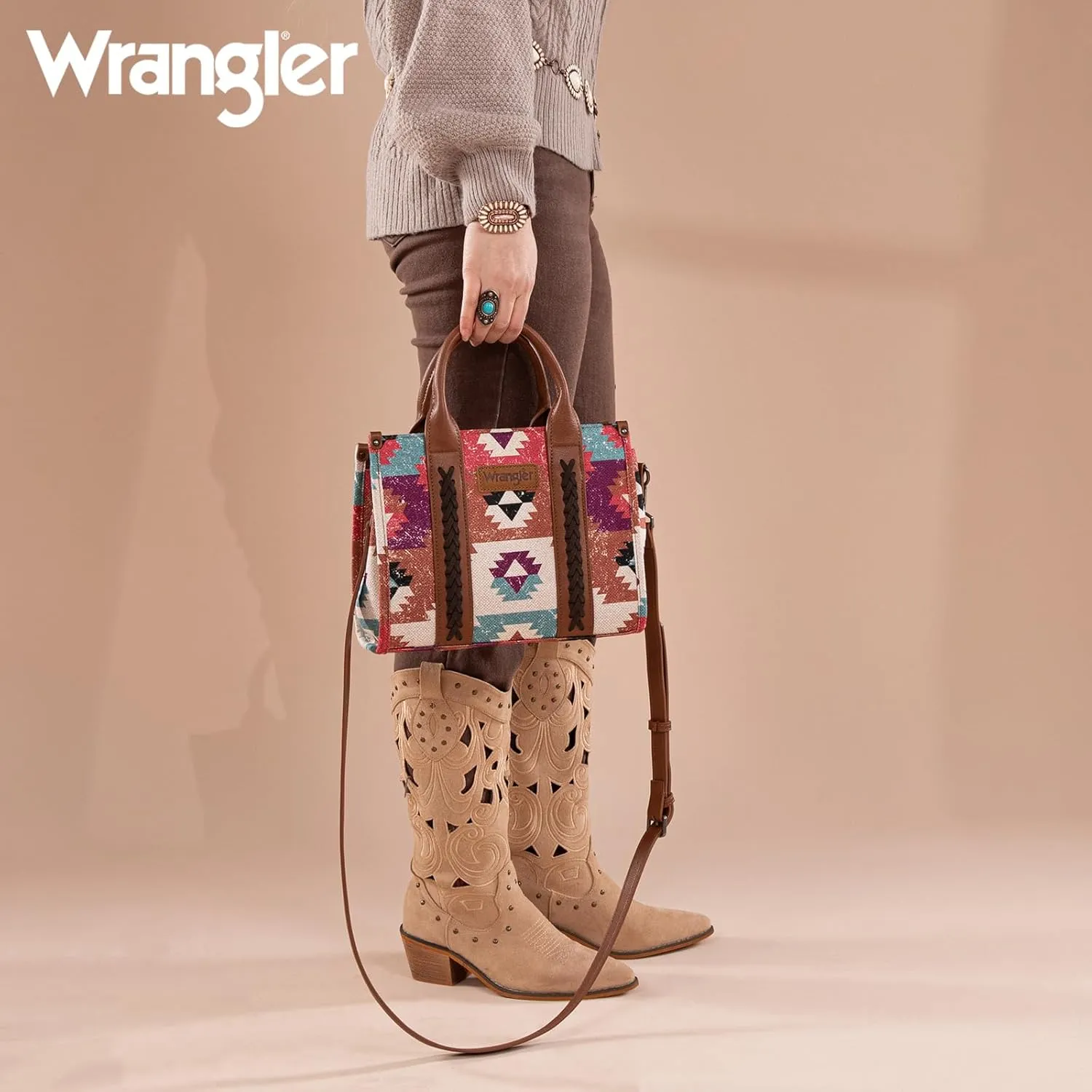 Montana West Wrangler Boho Tote Bag Aztec Top Handle Handbags and Purses Spring