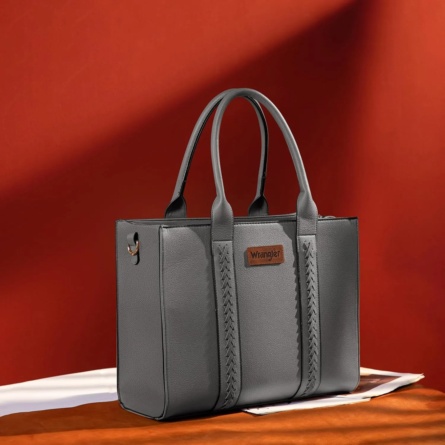 Montana West Wrangler Purse for Women Large Work Tote Bags with Strap Vintage Top-Handle Handbags
