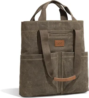 Montana West x Lee Canvas Tote Bag for Women with 2 Front Pockets Top-Handle Handbag & Shoulder Bag