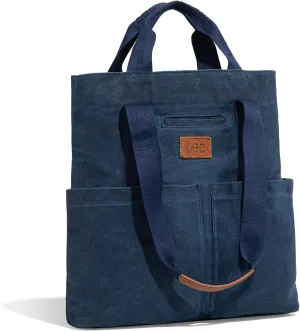 Montana West x Lee Canvas Tote Bag for Women with 2 Front Pockets Top-Handle Handbag & Shoulder Bag