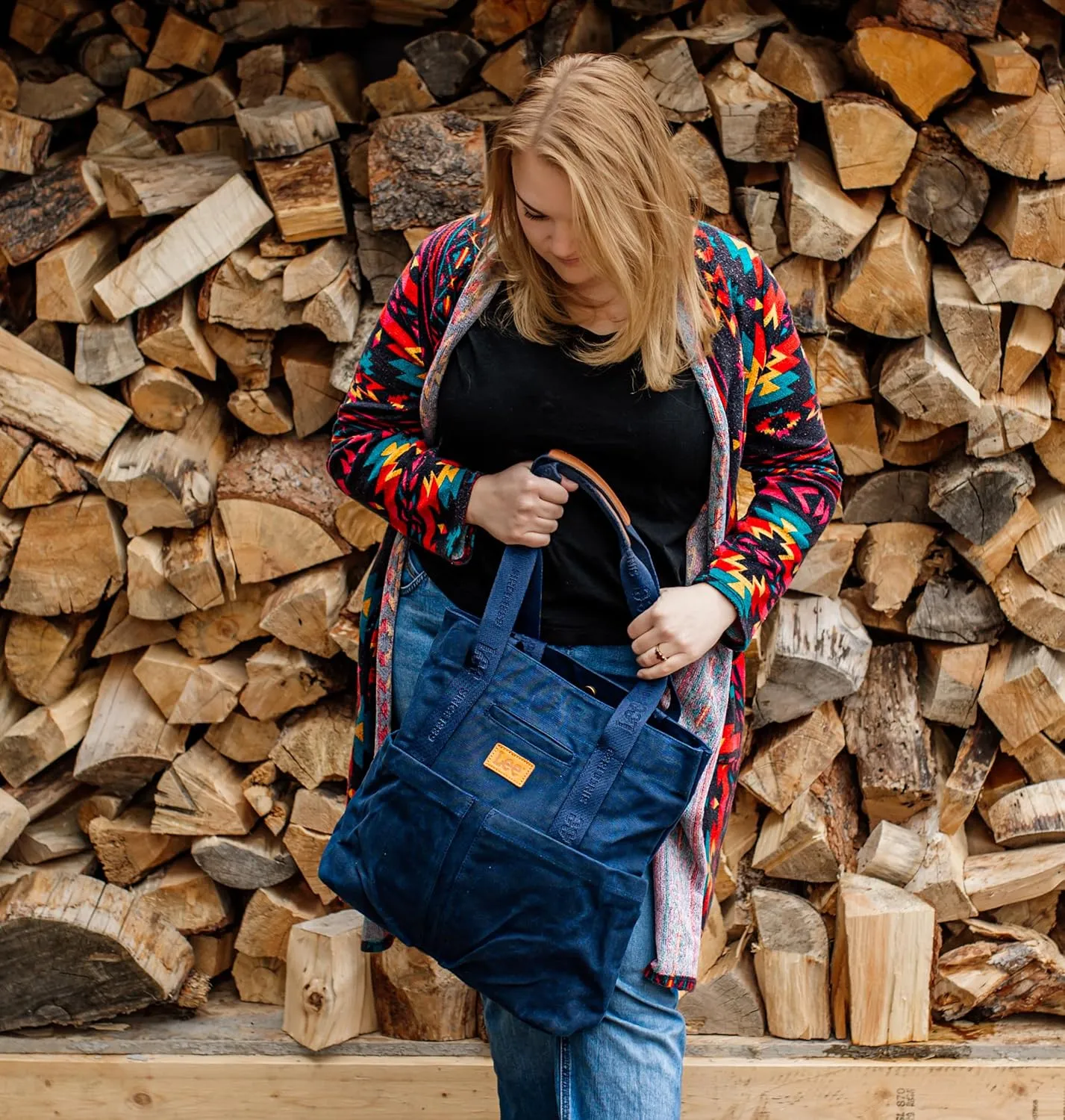 Montana West x Lee Canvas Tote Bag for Women with 2 Front Pockets Top-Handle Handbag & Shoulder Bag