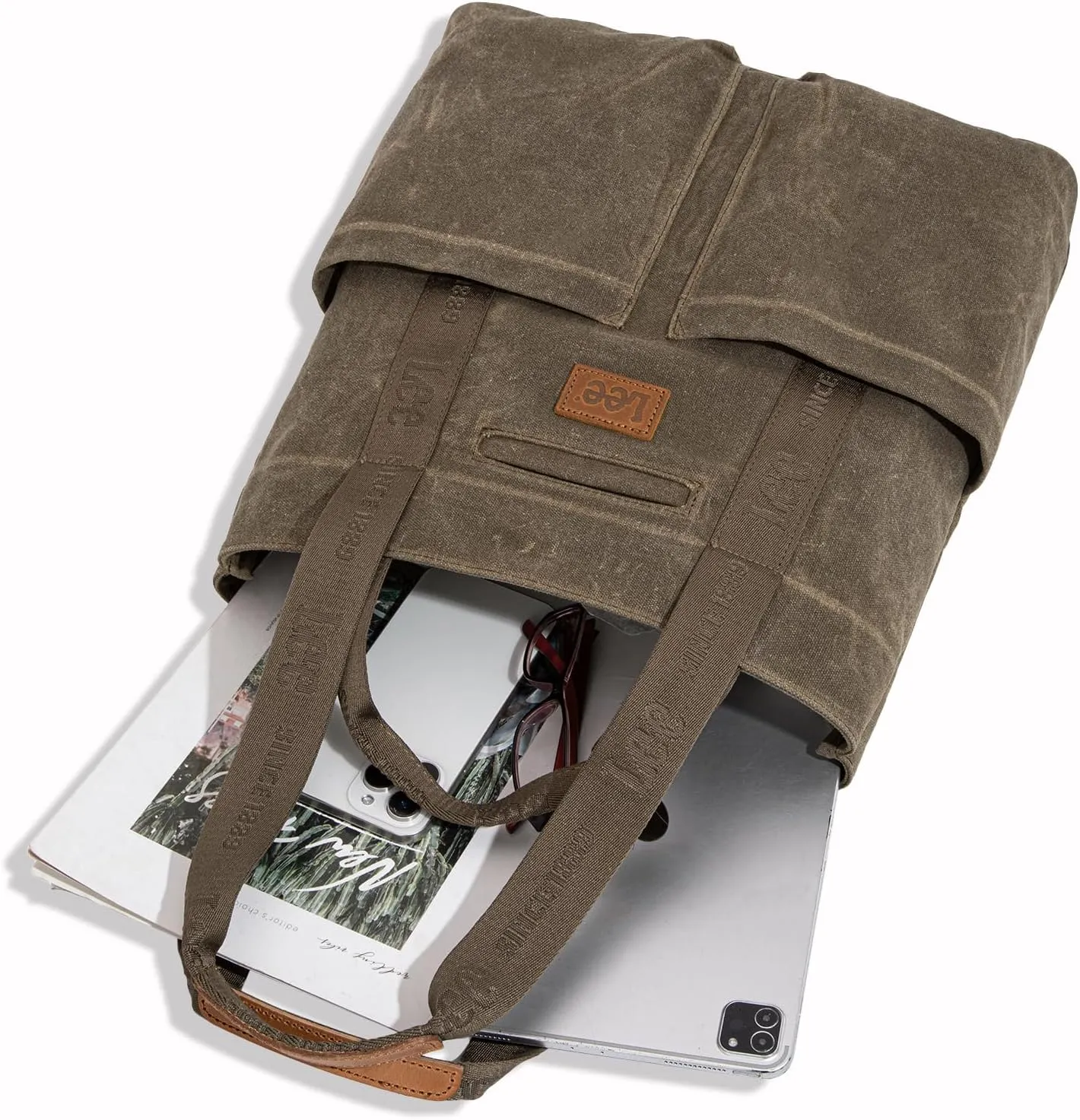 Montana West x Lee Canvas Tote Bag for Women with 2 Front Pockets Top-Handle Handbag & Shoulder Bag