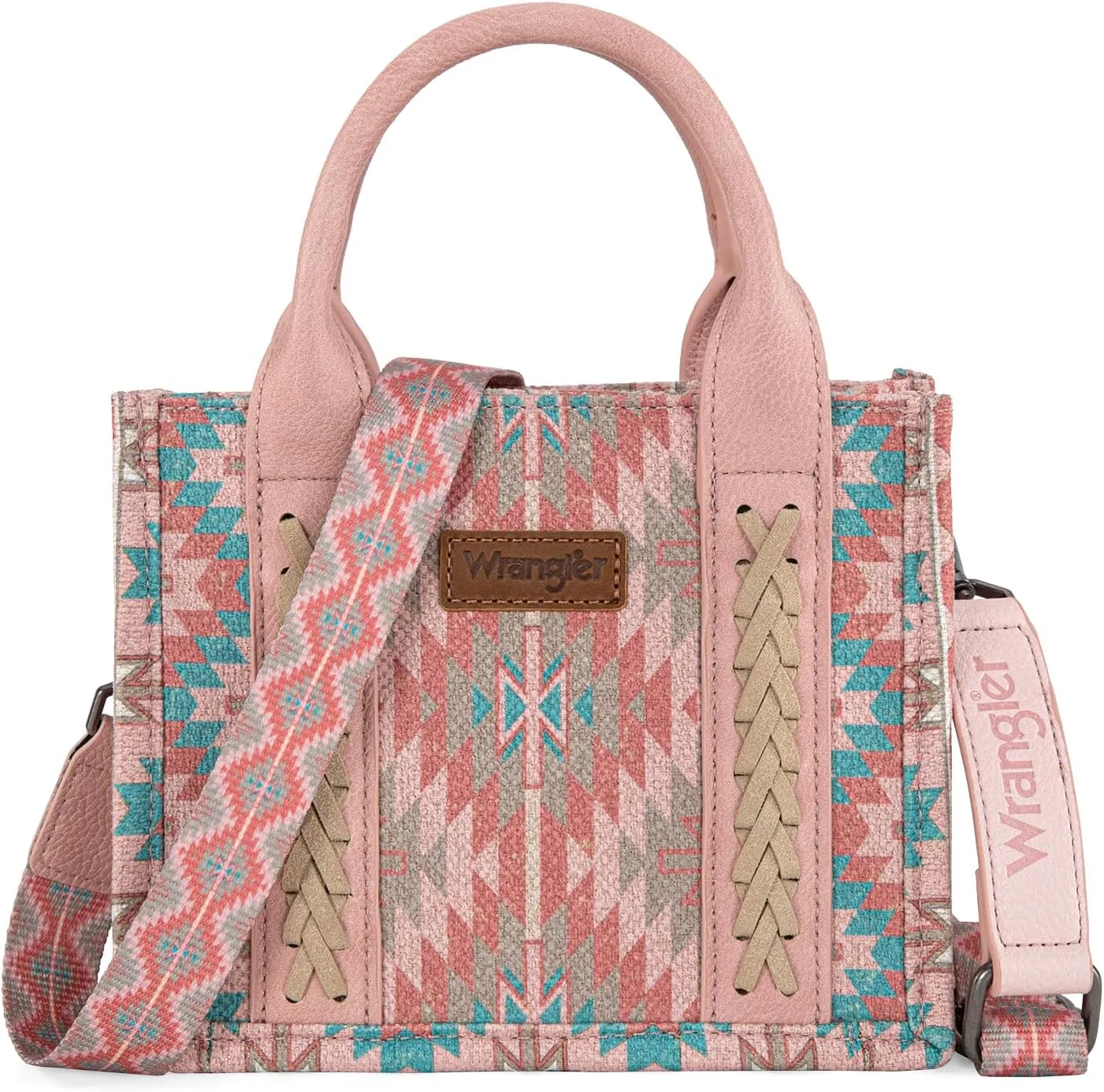 Montana West x Wrangler Mini Tote Bag for Women Boho Aztec Crossbody Purse Top Handle Handbags