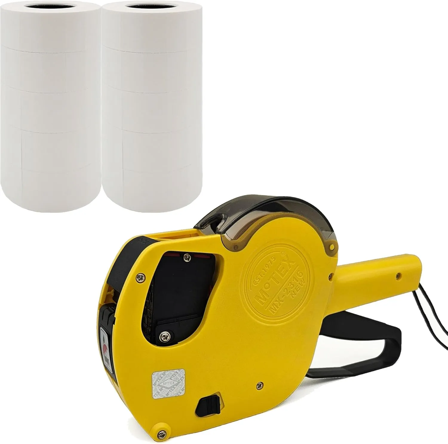 Motex MX-2316 New Version 2 Line 20 Digits Price Tag Gun and 10,000 White Blank Labels Kit