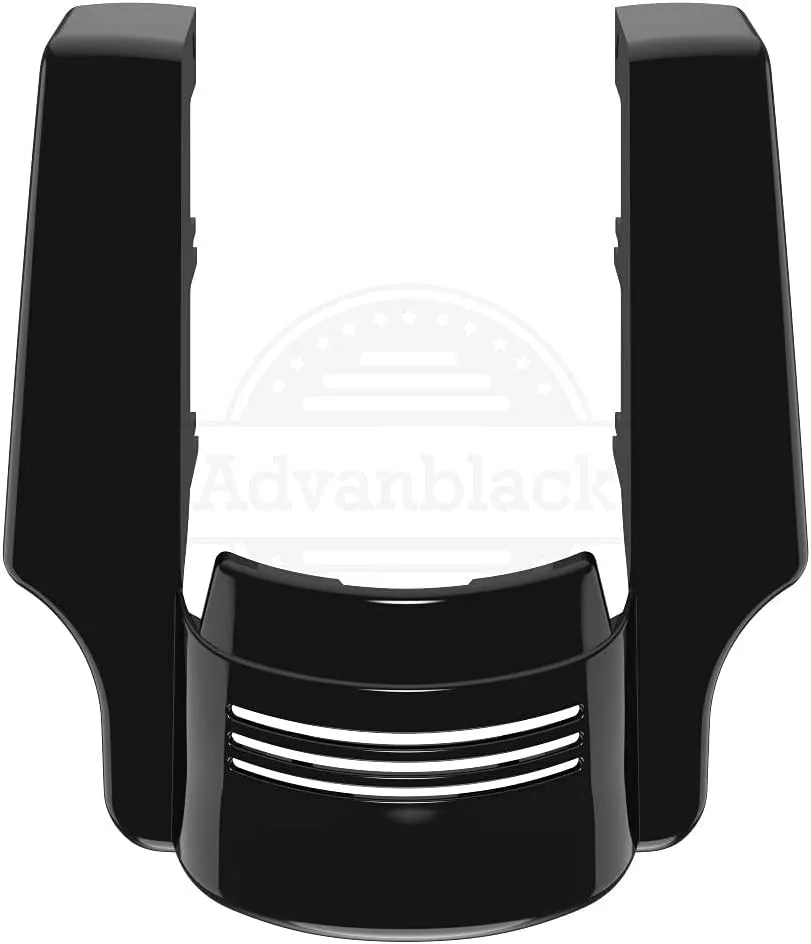 Moto Onfire Harley 4.5" Stretched Bags Fit for Harley Touring 2014 , Vivid/Glossy Black, Red Liners, Rear Fender Extension