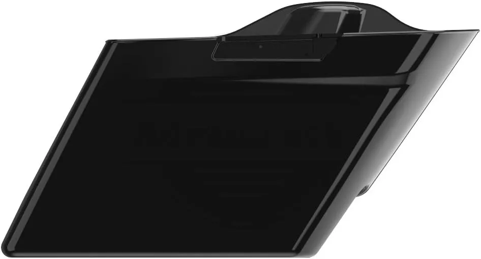 Moto Onfire Harley 4.5" Stretched Bags Fit for Harley Touring 2014 , Vivid/Glossy Black, Red Liners, Rear Fender Extension