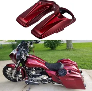 Moto Onfire Velocity Red Sunglo 8 inch Saddlebag Speaker Lids Fit for HarleyTouring FLH 2014-2023 Hard Saddle Bags