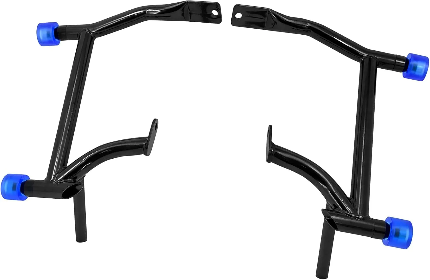 Motorcycle Saddle Bag Guards Crash Bars Fit for Harley Touring Electra Glide FLHT Street Glide FLHX Road Glide FLTRX Road King FLHR 2009-UP (Decorative Wheel Blue)