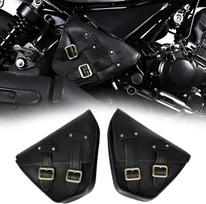 Motorcycle Saddle Bags Left&Right Fairing Cover Saddlebags Fit For Honda 2017-2022 Rebel CMX 300 500&ABS Models, Black