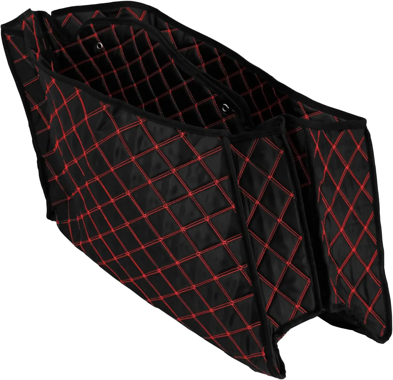 Motorcycle Saddlebag Liners 4" Extended Saddlebags Inserts Fits for Harley Touring Road King Road Glide Street Glide Electra Glide 2014-2023 (Red Thread)