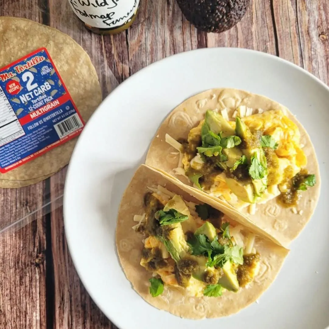 Mr. Tortilla Low Carb Keto Soft Taco Shells, Vegan, Quesadillas, Burritos, Heathy Bread Alternative, 2 Net Carbs, Delicious Small Batch Kosher Wraps - (Multigrain, 48 Count)