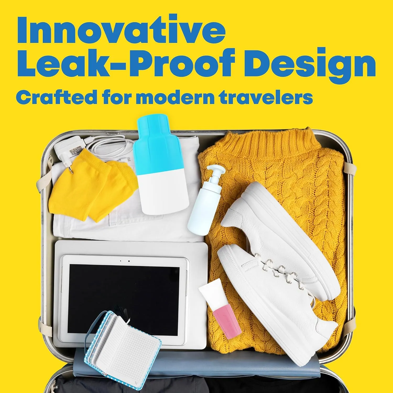 Multi-Size Silicone Bottle Covers for Traveling Essentials– Leak-Proof Stretchable Sleeves & Safety Clip Locks, Silicone Covers for Travel Toiletries