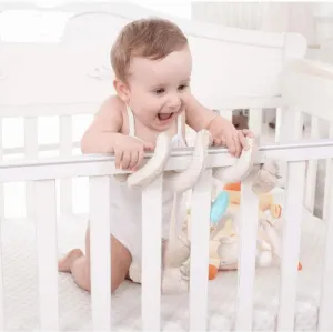 Musical Activity Spiral Car Seat Toys – Elegant Plush Toy for Cot Pram Crib Stroller with Hanging Rattles Soft Interactive Toy for Infants for Boys and Girls 1 Month  