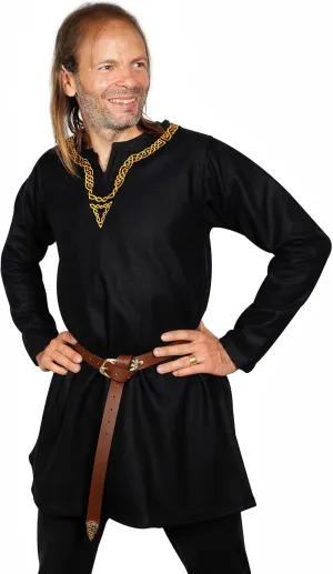 Mythrojan Embroidered Woolen Viking Tunic, Ideal for Vikings Warriors Rangers LARP SCA