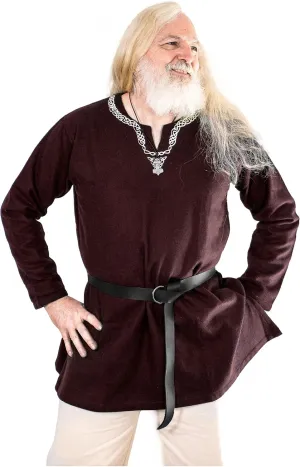Mythrojan Embroidered Woolen Viking Tunic, Ideal for Vikings Warriors Rangers LARP SCA