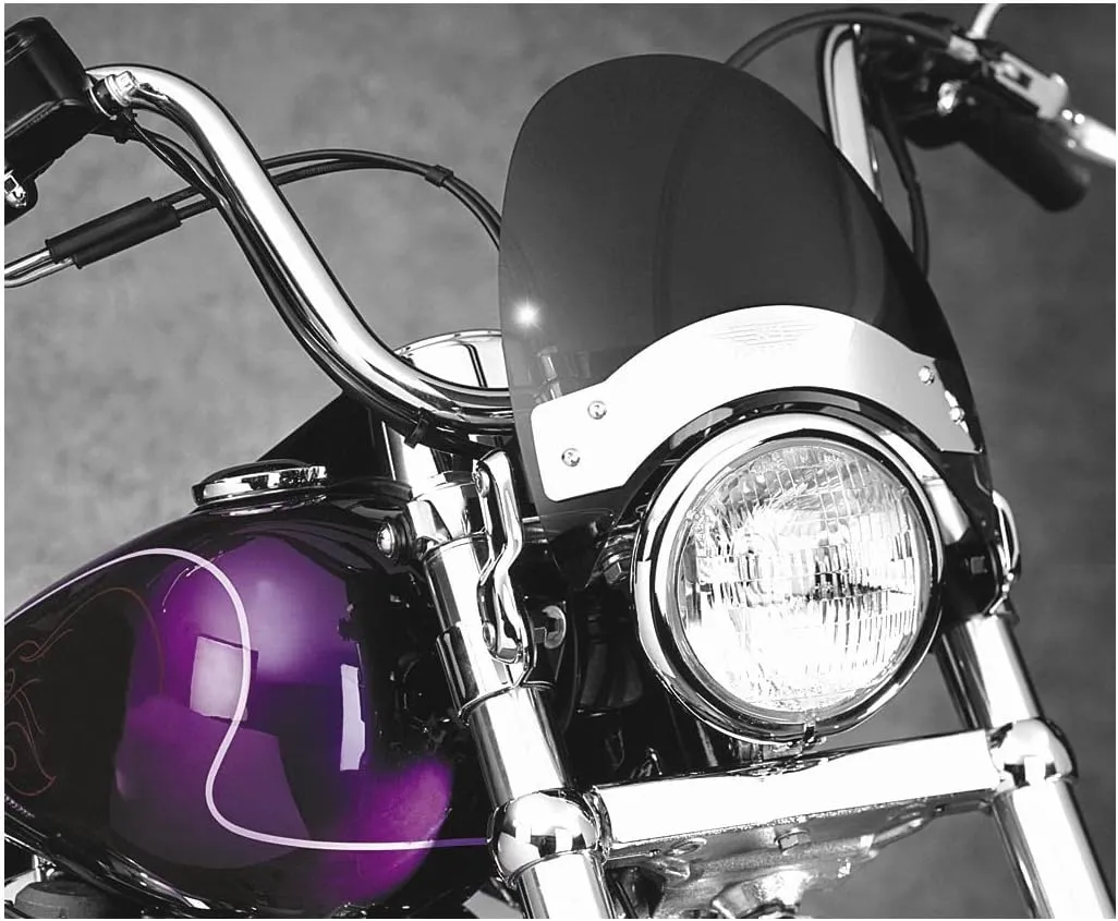 National Cycle Fork Mount Flyscreen Windshield - Chrome/Dark Smoke N2531 WP
